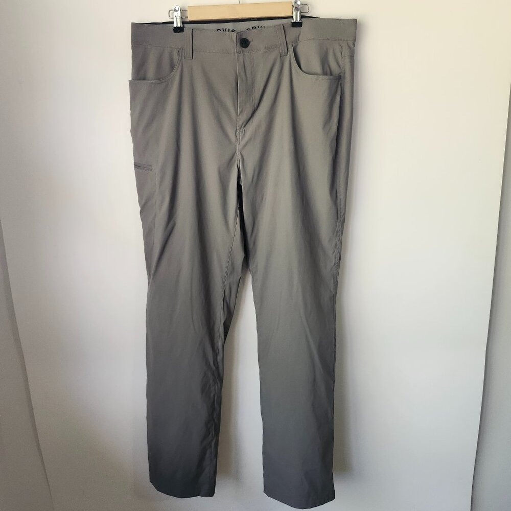 Orvis Men’s Performance Pants 38x34 Gray Stretch Water Repellent Travel Outdoor